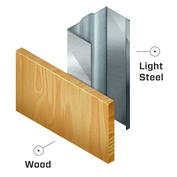 wood to light steel